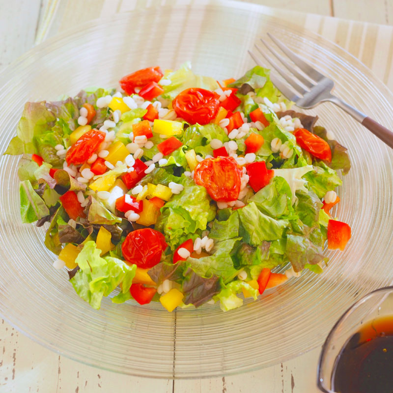 バルサミコ酢×オリーブオイル「ドレッシングで食べる 彩りサラダ」