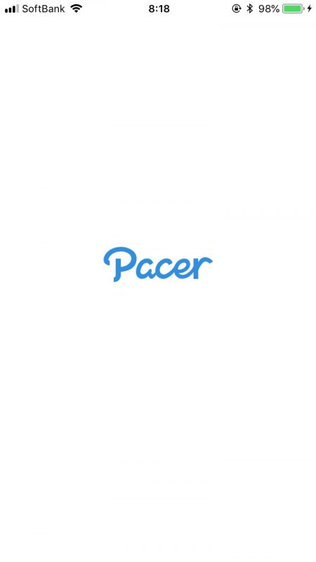 歩数計アプリPacerのトップ画面