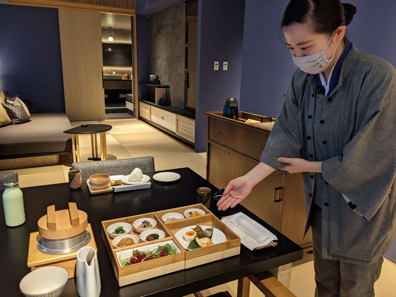 日本旅館「星のや東京」の朝食