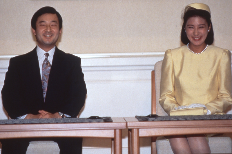 1993年1月19日、東宮仮御所で行われた天皇皇后両陛下の婚約会見