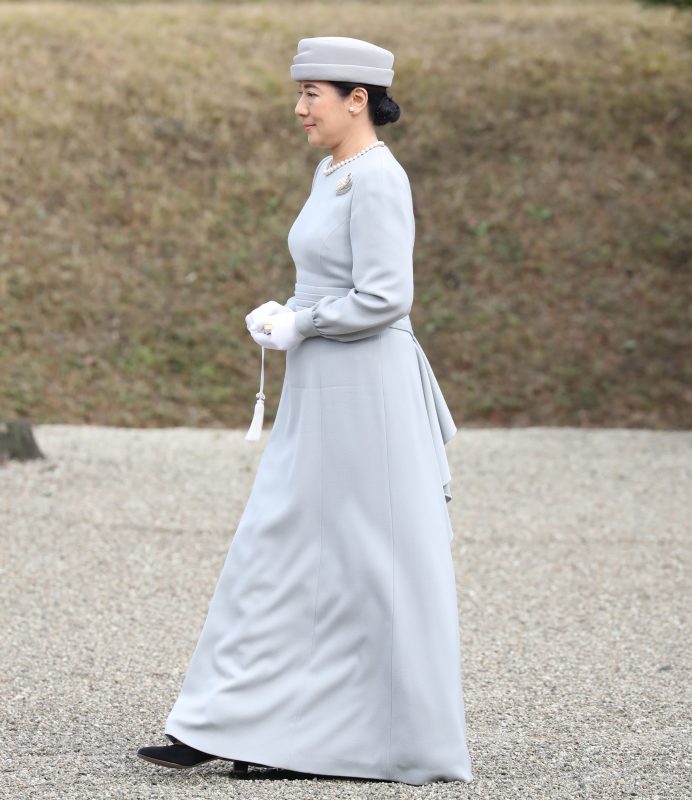女性皇族は「ロングドレスを着用」というドレスコードがあるとされている（2019年11月、Ph／JMPA）