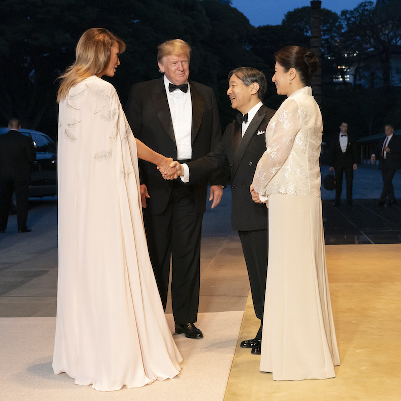 トランプ大統領夫妻とにこやかにコミュニケーションをとる雅子さま（2019年5月27日、Ph／JMPA）