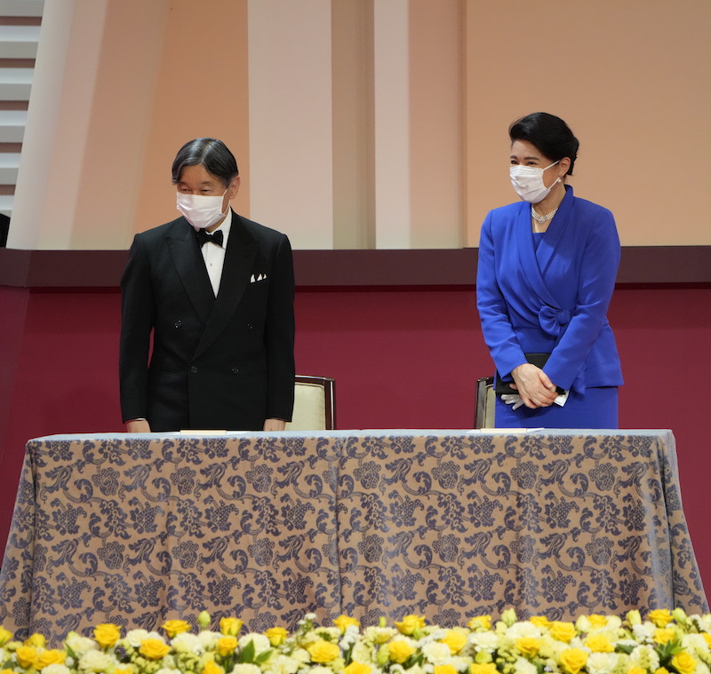 天皇皇后両陛下そろって「日本国際賞」の授賞式に出席している様子