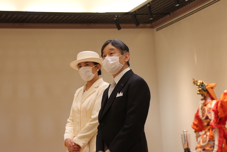 6月20日、東京都台東区の日本芸術院会館で開かれた「第78回日本芸術院授賞式」にご出席の天皇皇后両陛下