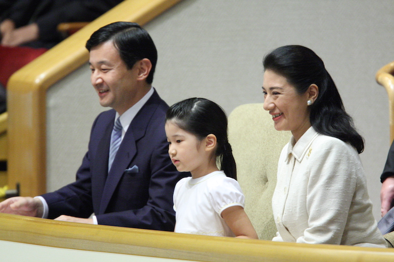 2007年9月、大相撲秋場所をご観戦の天皇皇后両陛下と愛子さま