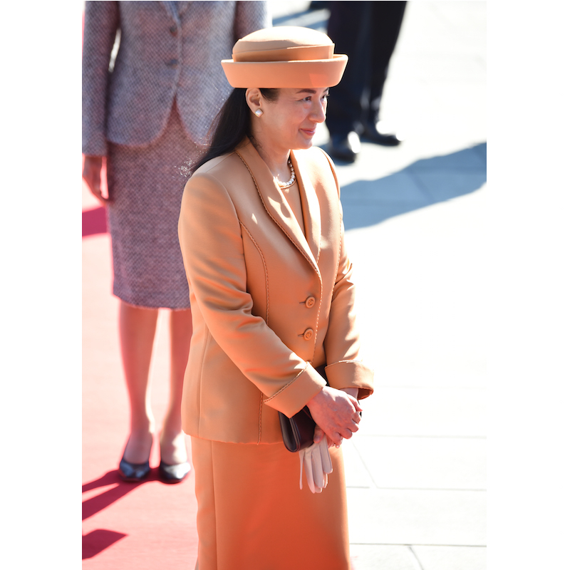 2014年10月、オランダ国王夫妻が来日した際の歓迎行事にご出席の雅子さま