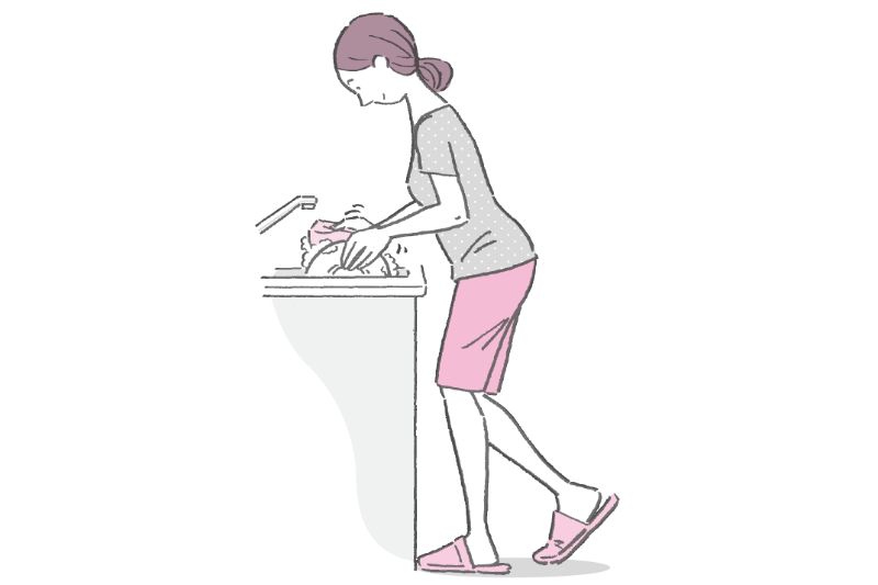 片足を引くことで、股関節が動かしやすくなるため正確に前傾することができる