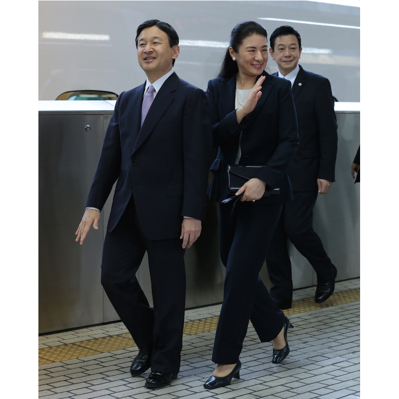 2014年11月、ユネスコ世界会議ご出席のため愛知県入りし、ホテルに到着された天皇陛下（当時は皇太子）と雅子さま