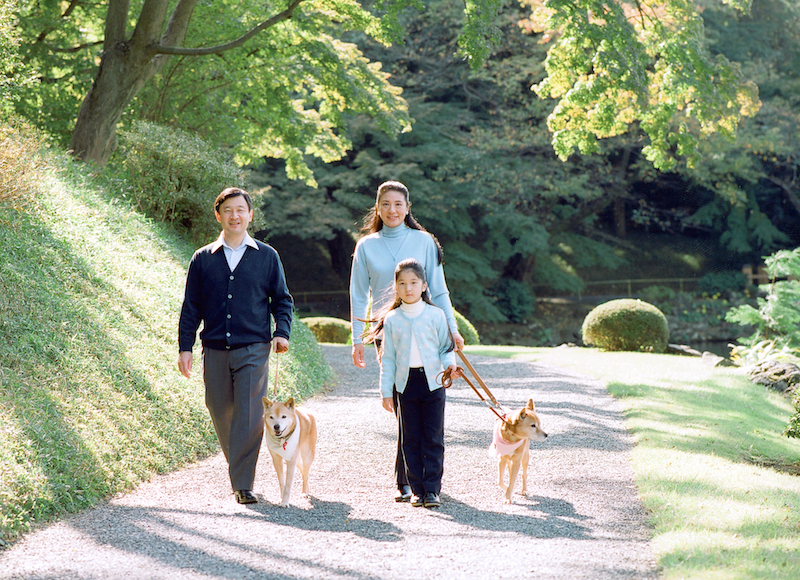 2008年11月、もうすぐ7歳になる愛子さまは、天皇陛下（当時は皇太子）と雅子さまとともに、13歳になる愛犬のピッピとまりを連れて赤坂御用地を散歩