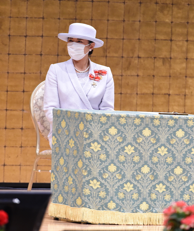 2023年5月18日、明治神宮会館で開かれた日本赤十字社の全国赤十字大会にご出席の雅子さま