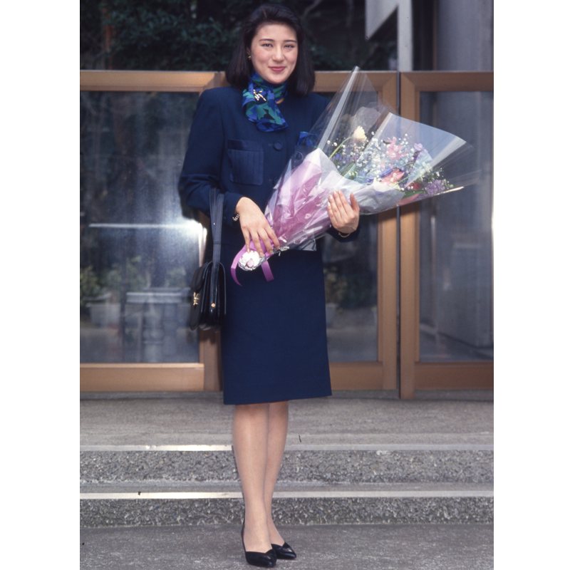 外務省を訪れられ、最後の挨拶をされた雅子さま（1993年2月9日、Ph／JMPA）