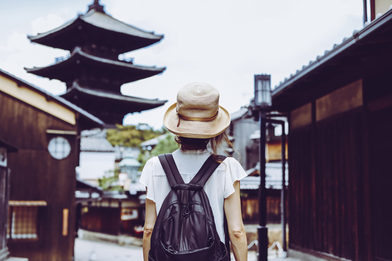 京都観光 女性 旅行者