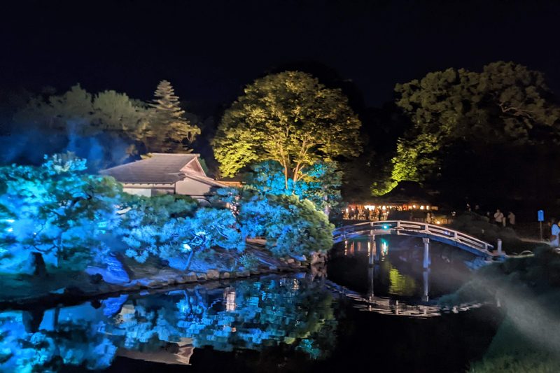 岡山県の後楽園でも8月は夜間特別開園、「幻想庭園」を開催