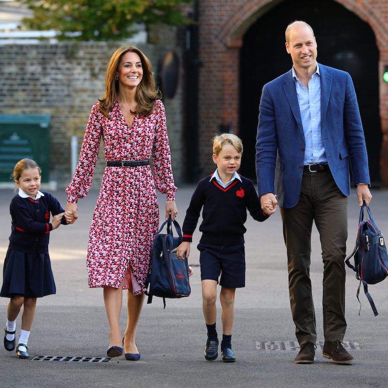 子供たちの学校へ向かうウィリアム皇太子夫妻（2019年9月5日、Ph／GettyImages）