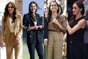 キャサリン皇太子妃とメーガンさん、パンツスタイルに見る共通点と違い「パンツスーツ」「スキニー」「ワイドパンツ」をどう着こなす？