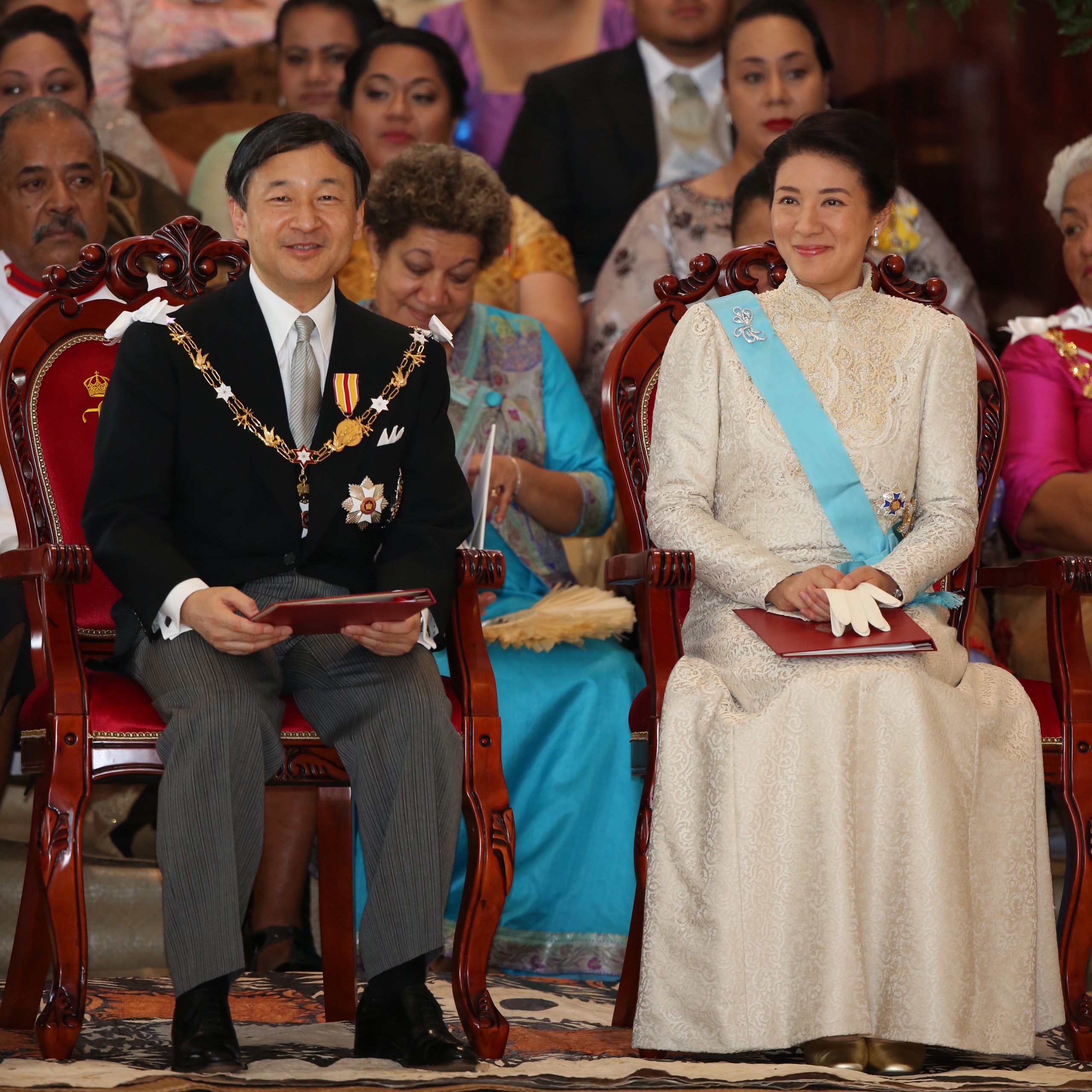 トゥポウ6世国王の戴冠式にご出席するため、トンガ王国を訪問（2015年7月4日、撮影／JMPA）