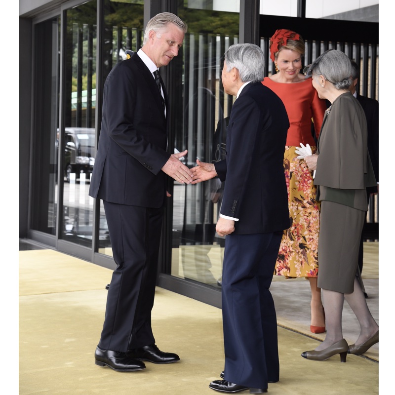 フィリップ国王夫妻が、友好150周年を記念して国賓として来日（2016年10月11日、Ph／JMPA）