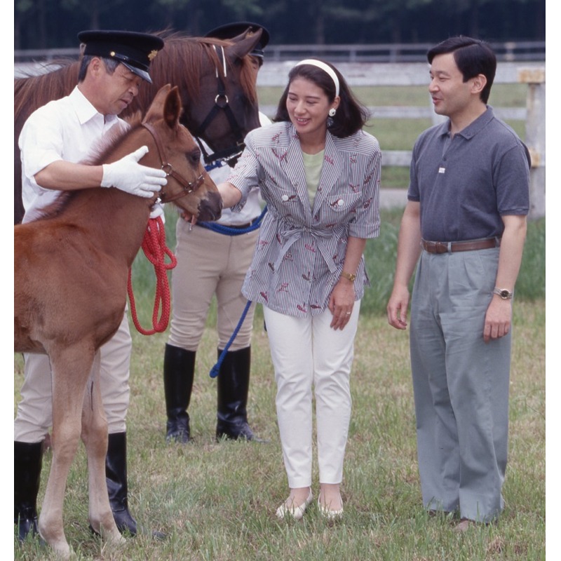 オマーンの国王から送られたアハージージュと子馬の豊歓 （1997年、Ph／JMPA）