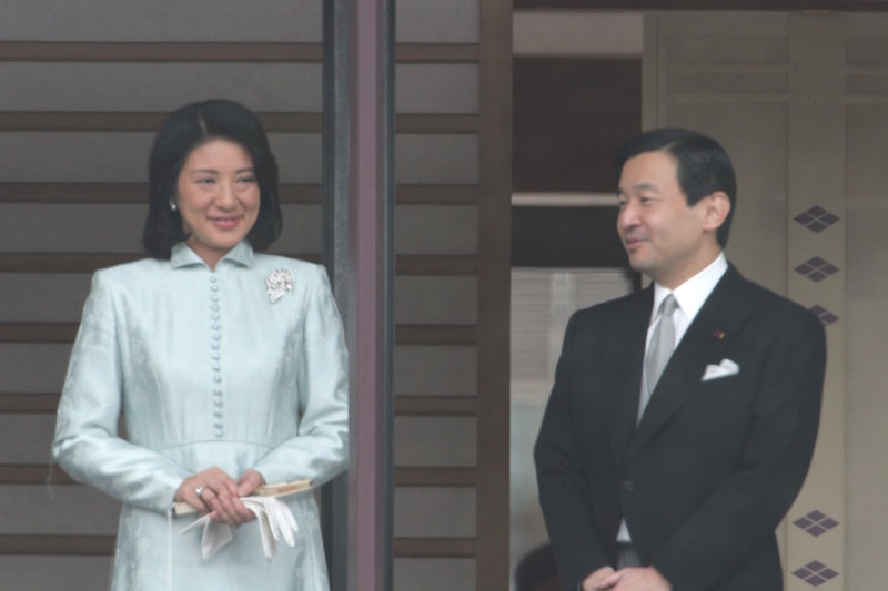 2007年の一般参賀は、ミントブルーのドレスをお召しの雅子さまと天皇陛下
