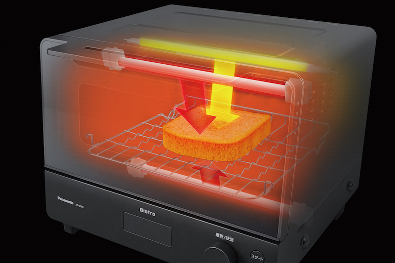 パナソニックの『オーブントースター ビストロ NT-D700』なら、遠近トリプルヒーターを搭載しているため、表面はもちろん中までしっかり加熱できる