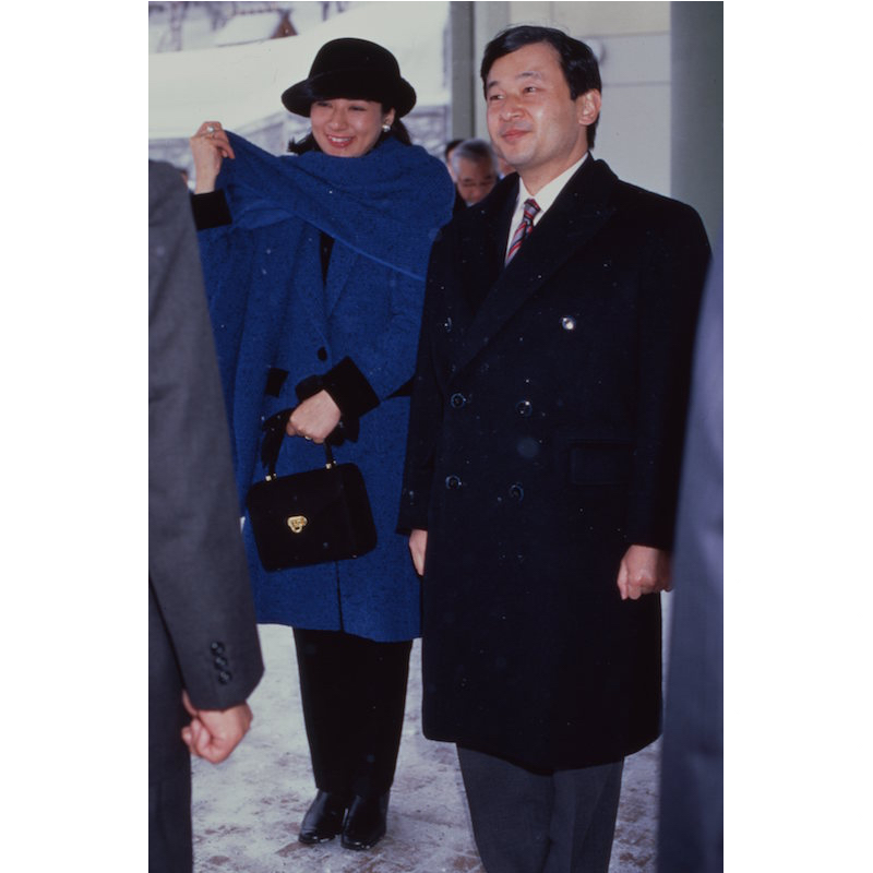 1999年2月、北海道小樽市で冬季国体のスキー競技をご観戦の天皇皇后両陛下