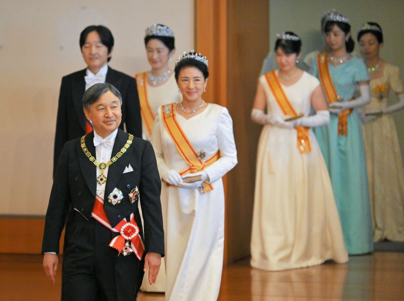 女性皇族のティアラ着用は4年ぶり（2024年1月1日、Ph／代表撮影、JIJI PRESS）