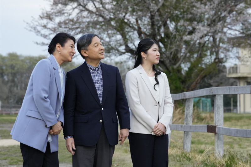 2023年4月に栃木県高根沢町の御料牧場に滞在された天皇皇后両陛下と愛子さま