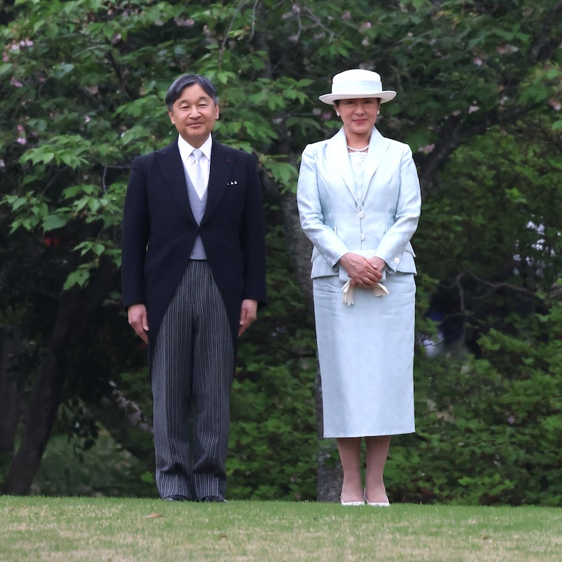 2024年4月に行われた春の園遊会での天皇皇后両陛下