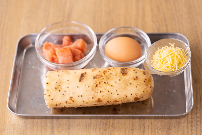 材料をポリ袋で混ぜたらトースターにお任せ！外はカリカリ中はとろっとろ「明太とろろチーズ」材料