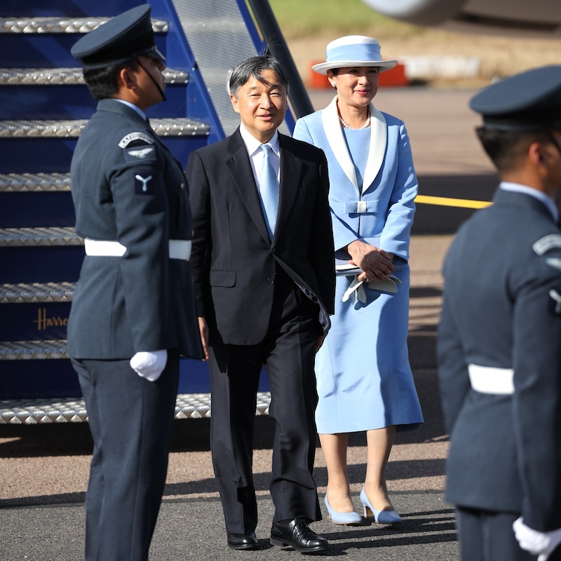 スタンステッド空港に到着された天皇皇后両陛下（2024年6月23日、Ph／代表取材）